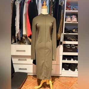 H&M Khaki Long Sleeve Dress